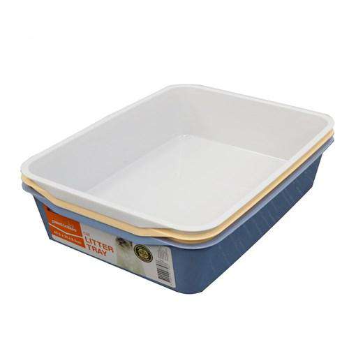 Cat Litter Tray 40.5X31X8.5cm 3 Assorted Colours - Dollars and Sense