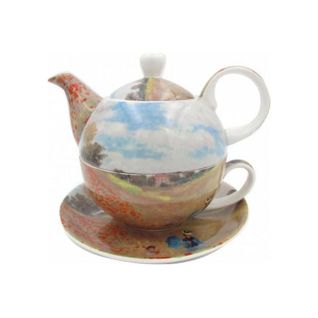 Monet Poppies Fine Bone China Tea For One Gift Box - Dollars and Sense
