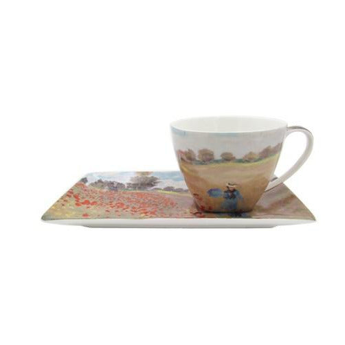 Monet Poppies Porcelain Cup and Saucer Gift Box 250ml Default Title