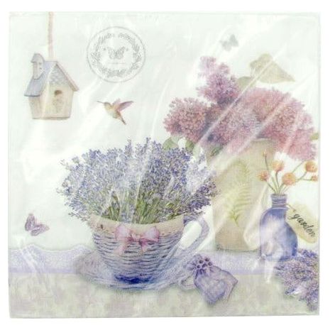 Spring Lavender Napkins 33x33cm - 20 Pack Assorted - Dollars and Sense