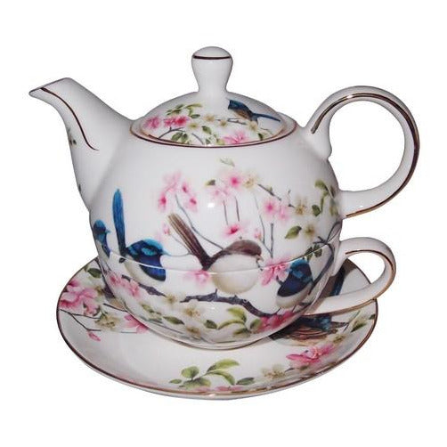 Blue Wren Porcelain Tea For One Gift Box Default Title