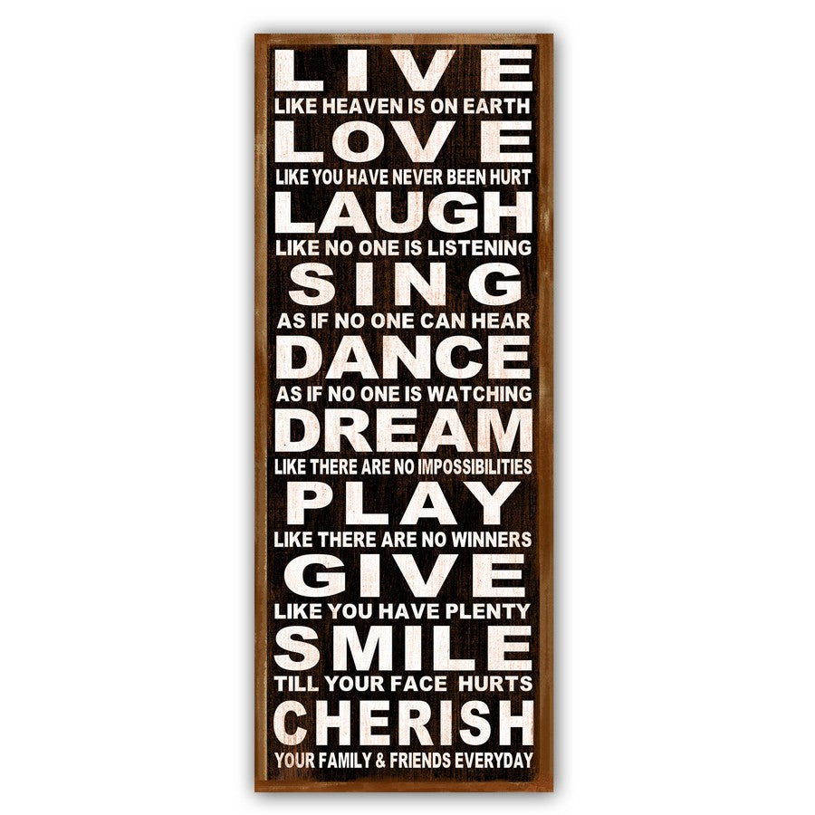 MDF Live Love Wall Hanging Plaque - Dollars and Sense
