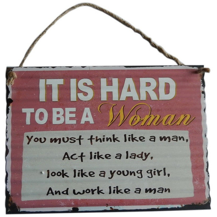 Metal Women Wall Hanging Plaque - Dollars and Sense