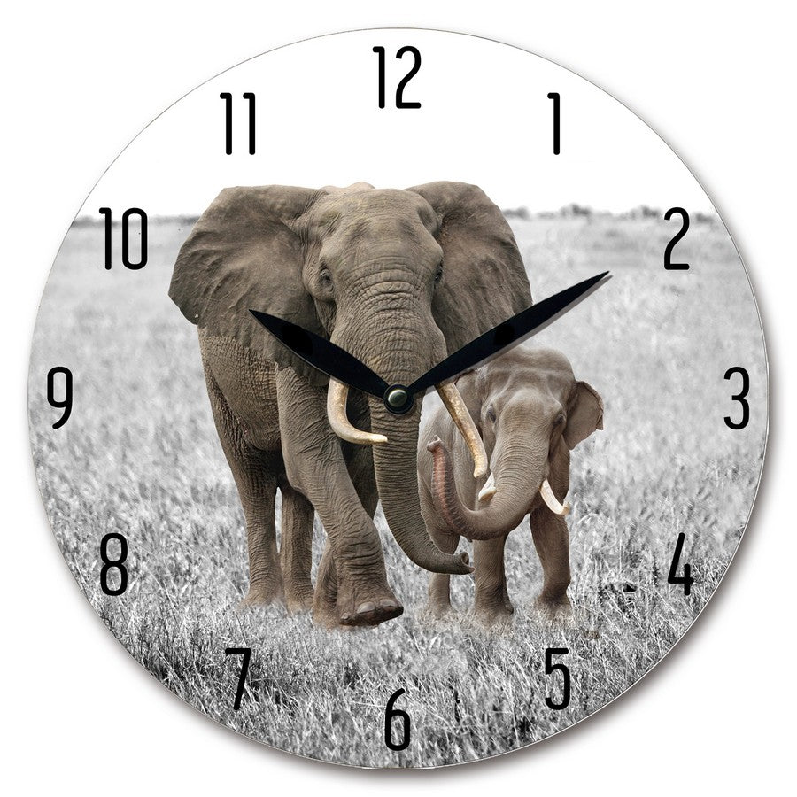 MDF Elephant Wall Clock Gift Box - Dollars and Sense