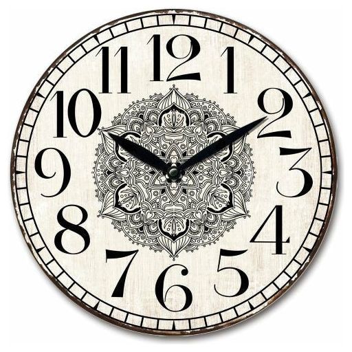 MDF Mandala Wall Clock Gift Box - 28.8cm - Dollars and Sense