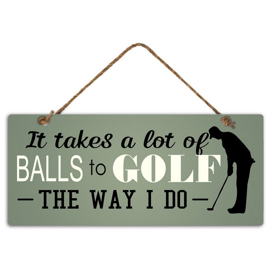 Metal Golf Wall Hanging Plaque - Dollars and Sense