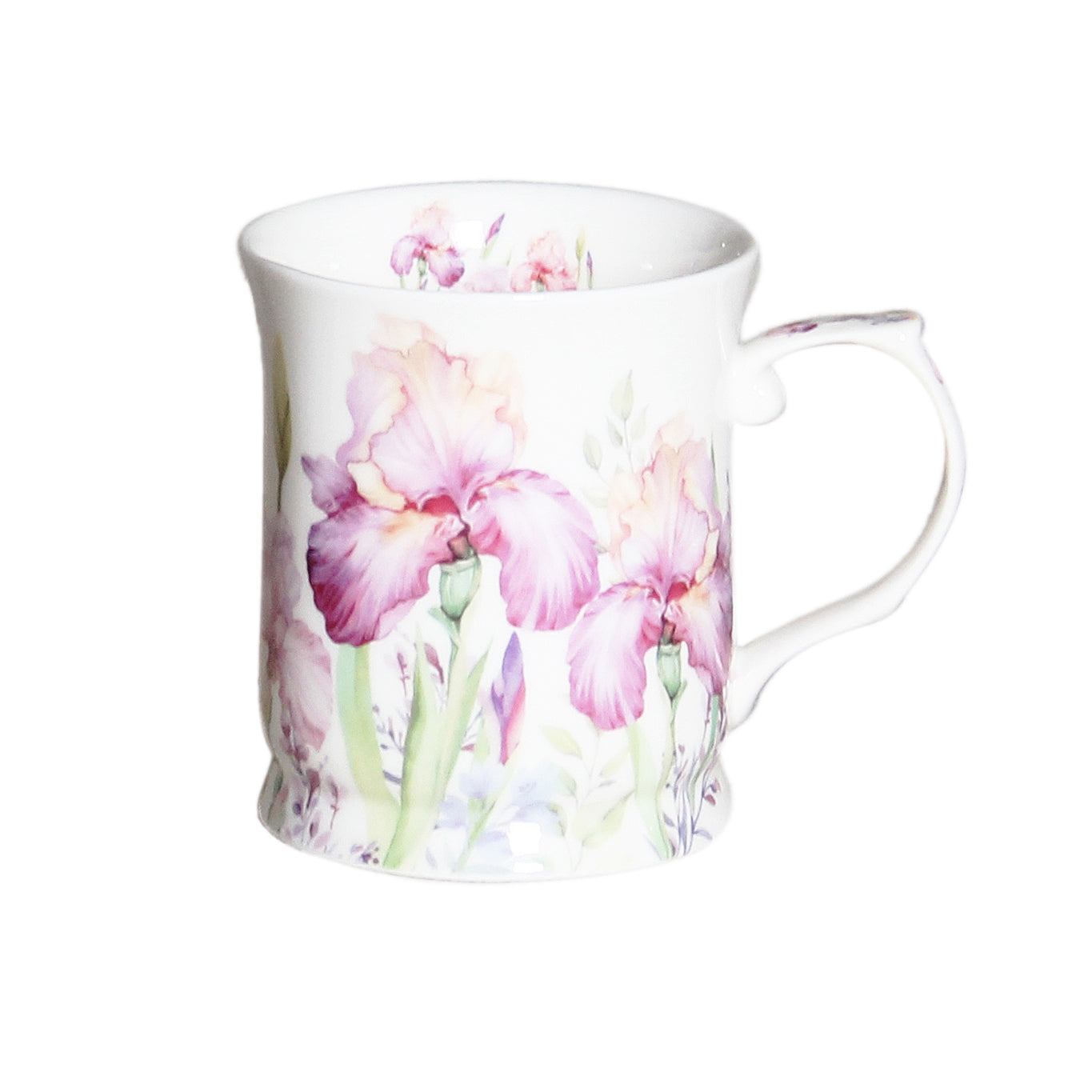Iris Flower on Fine Bone China Mug - 415ml Gift Box - Dollars and Sense