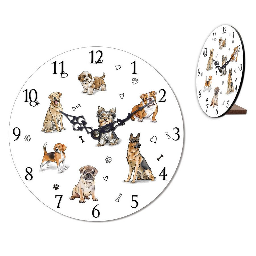MDF Dogs Table Clock Gift Box - Dollars and Sense