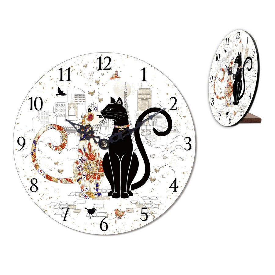 MDF Cat Couple Table Clock Gift Box - Dollars and Sense