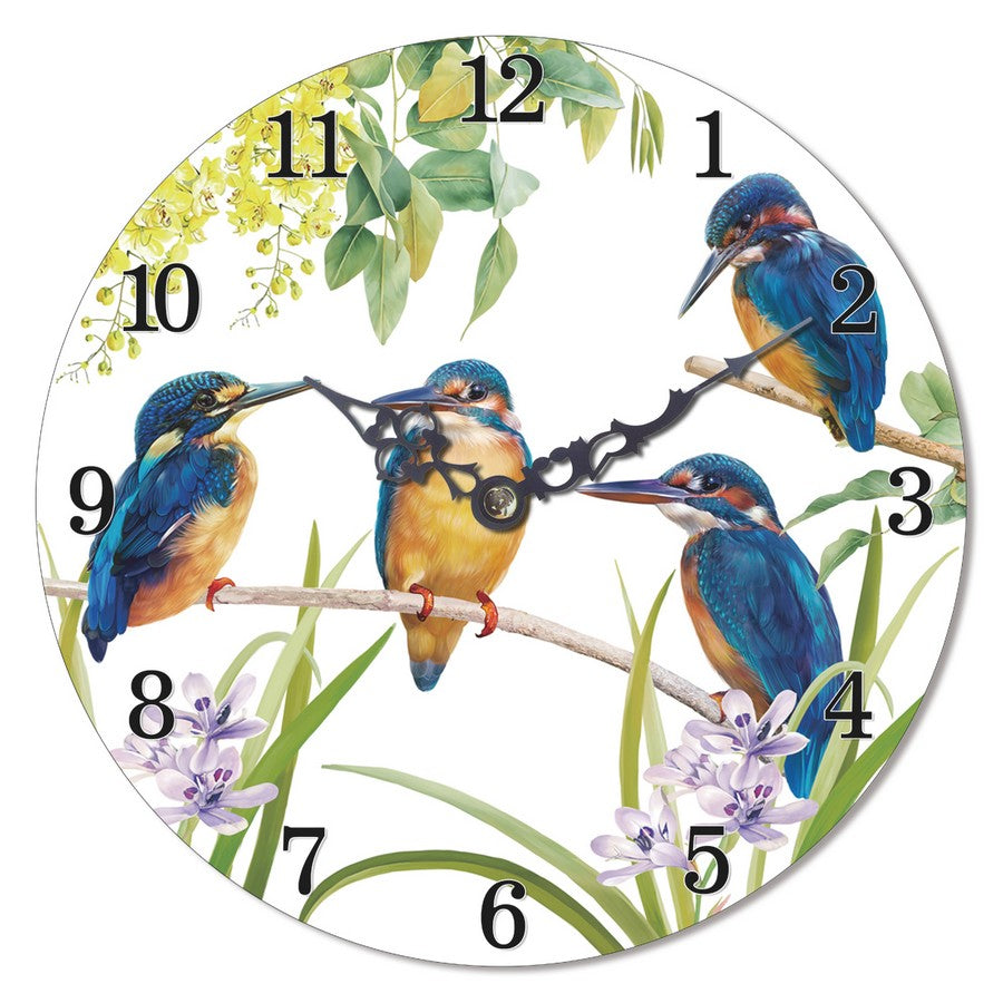 MDF Azure Kingfisher Table Clock Gift Box - Dollars and Sense