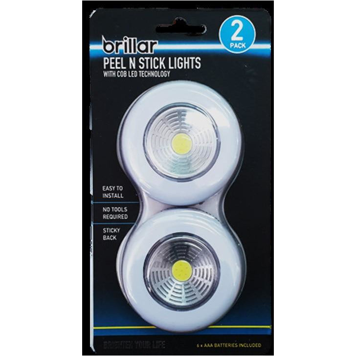 Wireless Peel n Stick Lights 2Pk - Batteries Included - Dollars and Sense