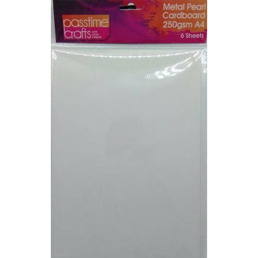 Metal Pearl Cardboard Assorted Pastel Colours 6 Sheets - Dollars and Sense