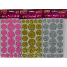 Glitter Eva Dots Stickers 1Piece Assorted - Dollars and Sense
