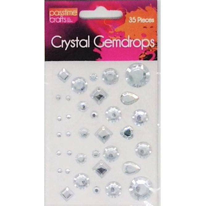 Buy Cheap art & craft online | Crystal Gemdrop Shapes Self Adhesive 35 Pack|  Dollars and Sense cheap and low prices in australia 