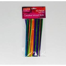 Wood Slim Sticks Colour 19cm 60 Pack Default Title