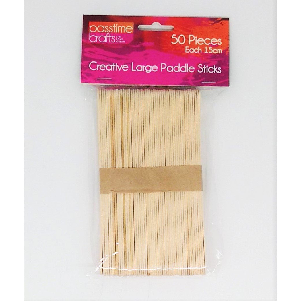 Craft Wood Jumbo Sticks Natural 15cm 50 Pack - Dollars and Sense