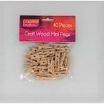 Natural Wooden Mini Pegs 40 Pack Default Title