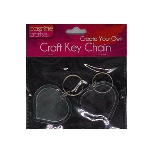Craft Key Chain Heart or Rectangular Shape Assorted - Dollars and Sense