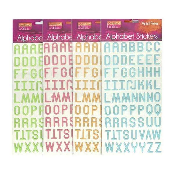 Alphabet Letters ABC Stickers Assorted 24cm - Dollars and Sense