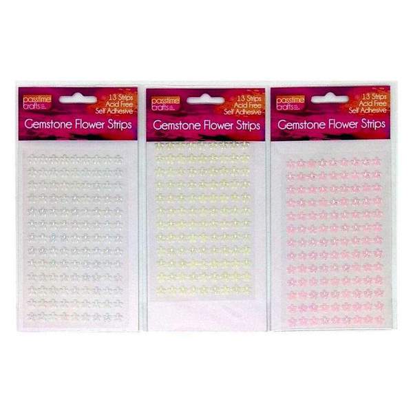 Gemstone Flower Strips Assorted Stickers - Dollars and Sense