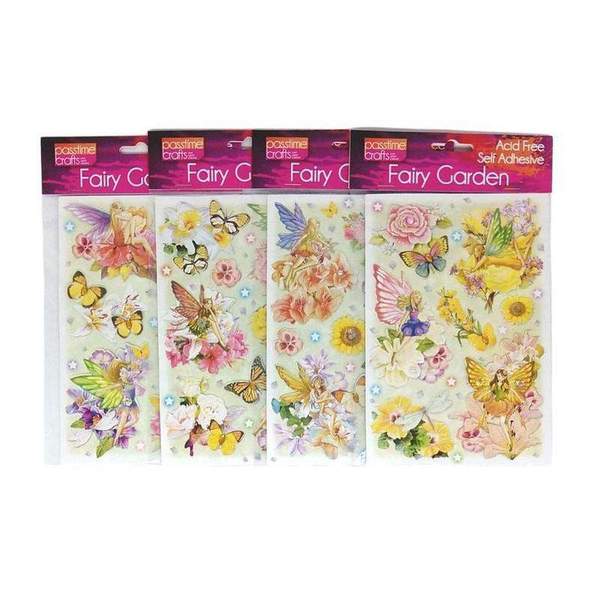 Fairy and Butterfly Garden 3D Assorted Stickers Self Adhesive - 1 Piece - Dollars and Sense