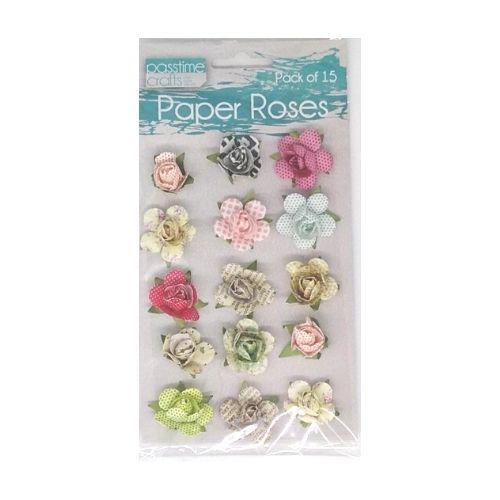 Paper Flowers Open Rose - 15pcs - Dollars and Sense