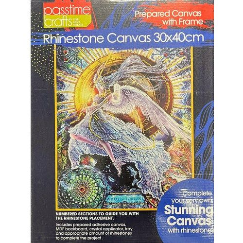 Rhinestone Beaded Canvas Includes Diamond Crystals & Frame - 30x40cm 1 Piece Assorted - Dollars and Sense