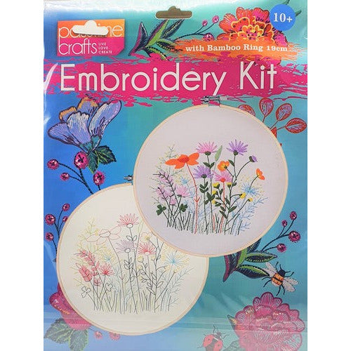 Embroidery Kit with Bamboo Ring - Dollars and Sense