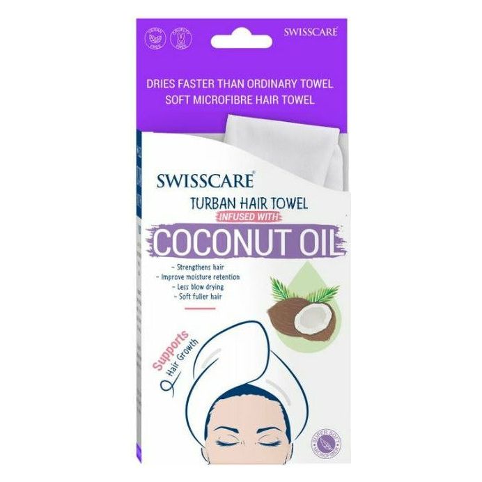 Swisscare Hair Wrap Towel Infused with Coconut Oil - 1 Piece - Dollars and Sense