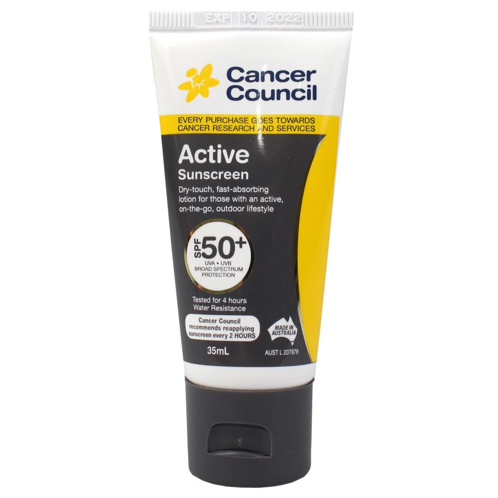 Cancer Council Active Sunscreen 50 Plus SPF - 35ml 1 Piece - Dollars and Sense