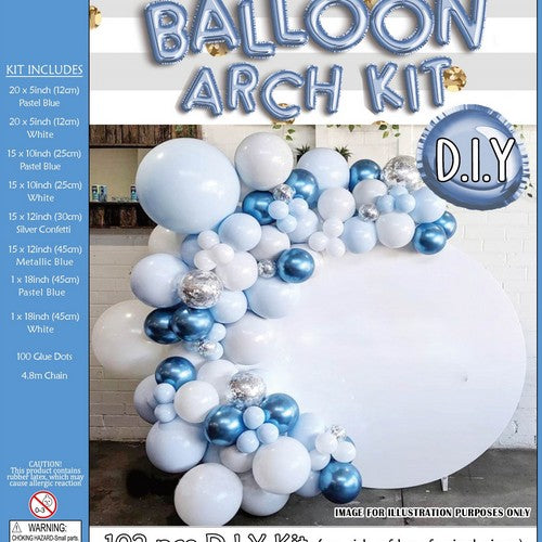 Blue Balloon Arch Set - 102 Piece DIY Set 1 Piece - Dollars and Sense