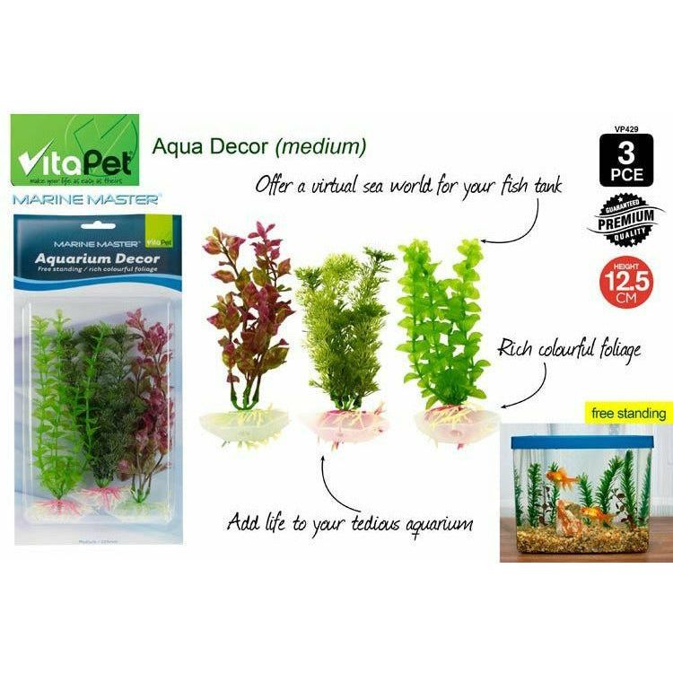 Aqua Plant D̩cor Medium - 12.5cm 3 Piece - Dollars and Sense