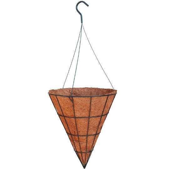 Hanging Plant Basket Cone with Cocoliner 25cm - Dollars and Sense