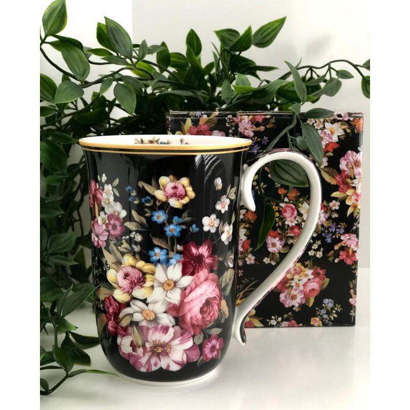 Floral Bouquet Fine Bone China Mug - Dollars and Sense