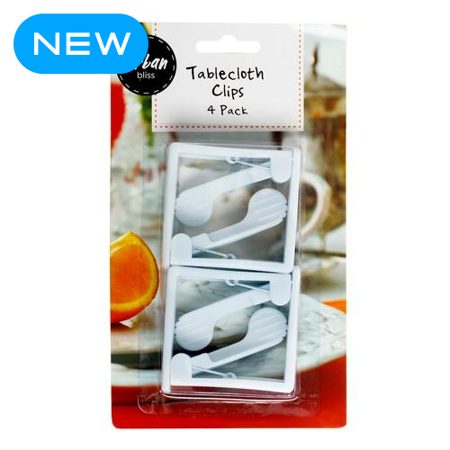 Tablecloth Tablecover Clips - White SKU 63294 - Dollars and Sense
